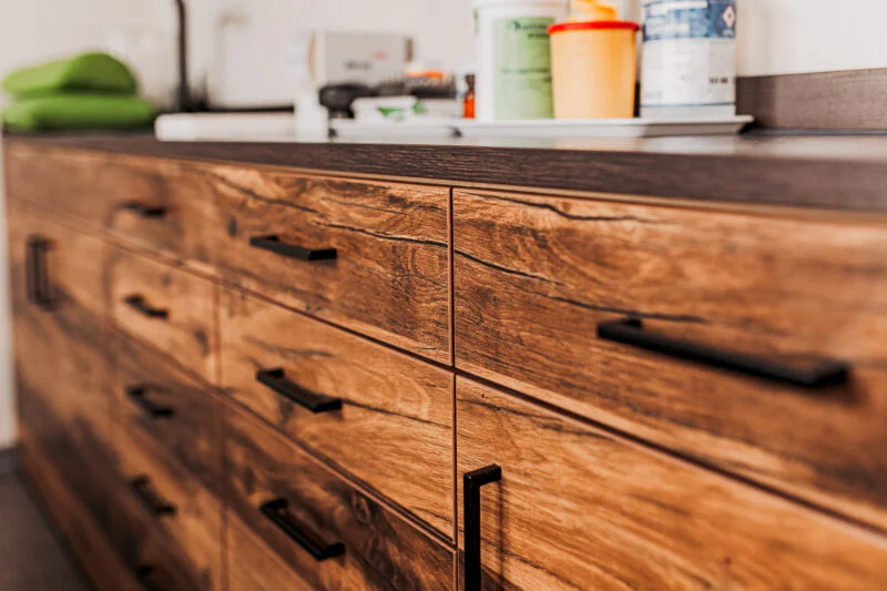 Physio Praxis Innenräume neu gestaltet, Schrank Detail